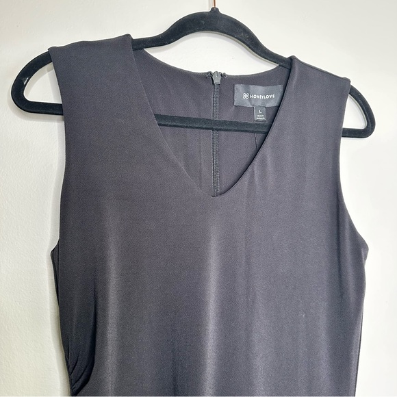 NWT HoneyLove Inner Power Sleeveless Midi Dress in Jet Black - Picture 5 of 11